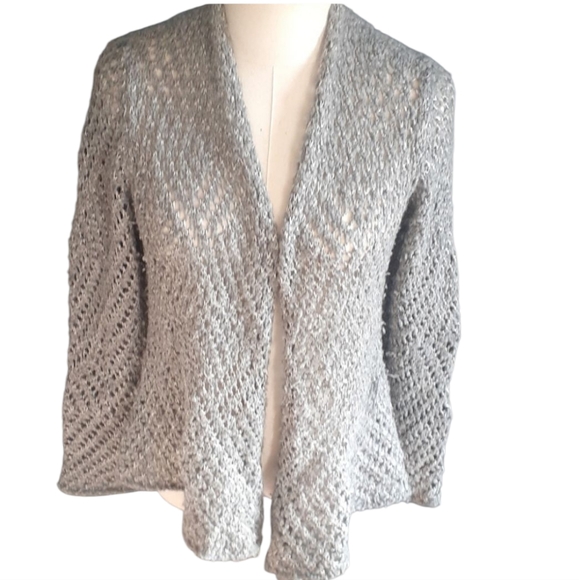 Eileen Fisher Sweaters - Eileen Fisher women's gray cardigan sweater size M